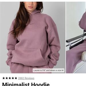 Minimalist Oversized Hoodie- ORCHID COLOR- New